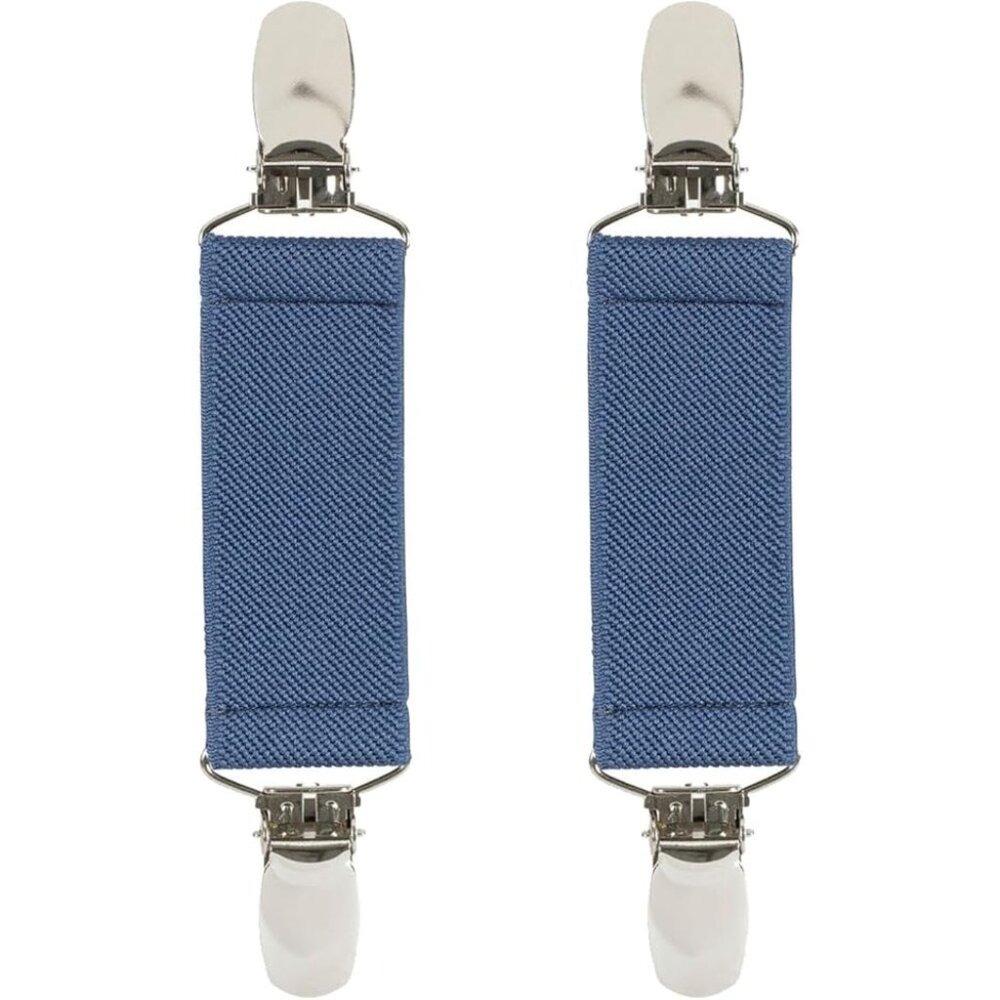 Hold’Em 1” Boot Straps Leg Pant Stirrup Elastic Extra Heavy Clips - Denim